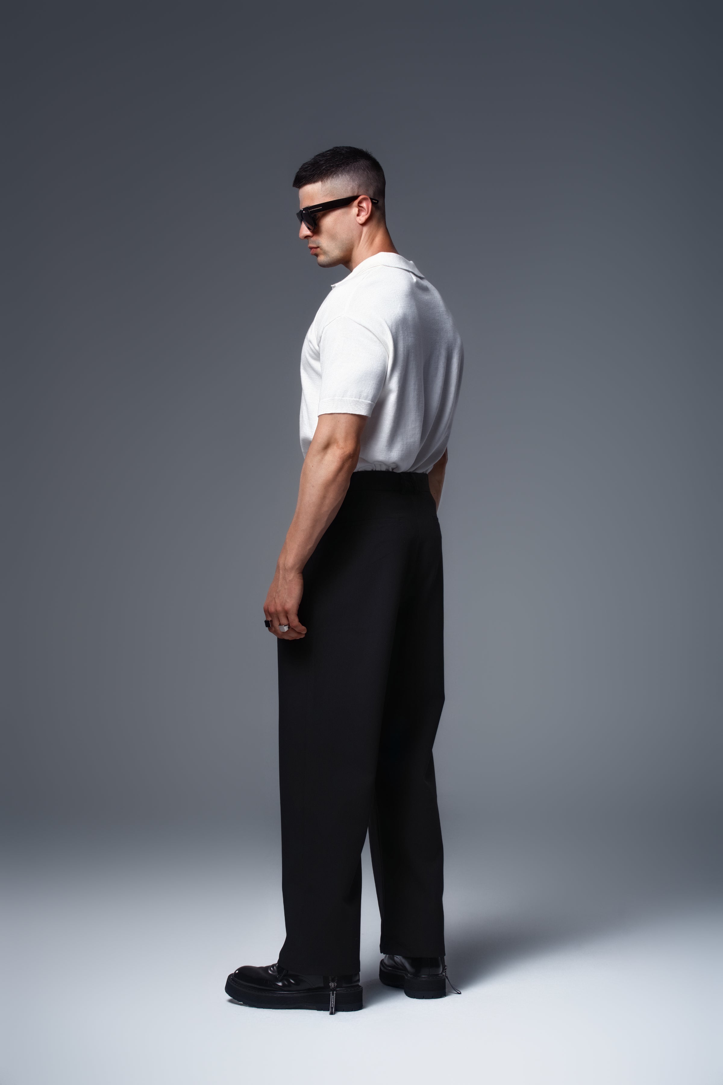 DAVID Knit Polo in White